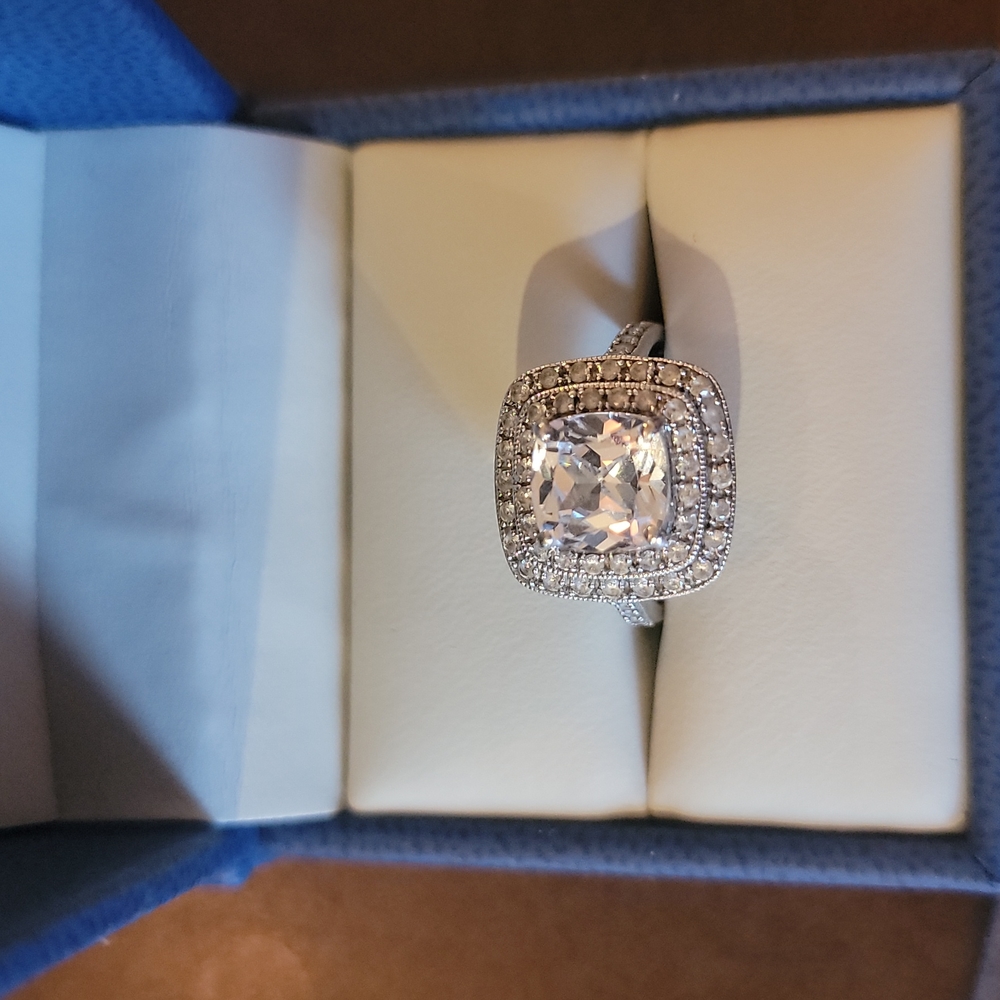 Sterling Silver and White Sapphire Ring (Sz. 7)